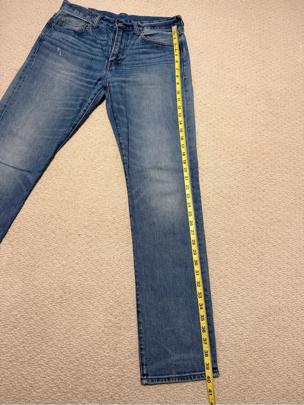 J. Crew 770 Men's Slim Jeans in Light Blue Denim